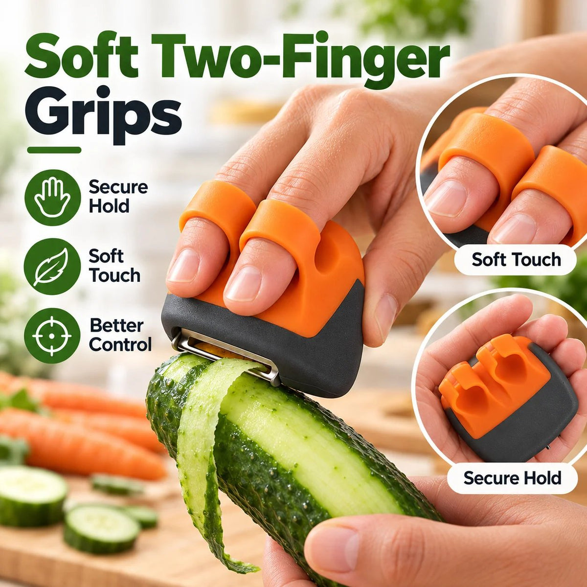🔥LIMITED-TIME 50% OFF! Palm Vegetable Peeler Set – Soft Grip Handheld Fruit & Veggie Peeler!!!